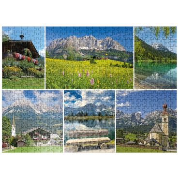 puzzleplate At the Wilder Kaiser: Ellmau, Scheffau and Going in Tyrol 500 Jigsaw Puzzle