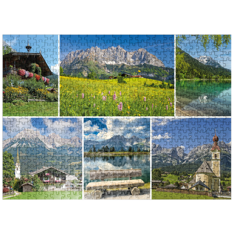 puzzleplate At the Wilder Kaiser: Ellmau, Scheffau and Going in Tyrol 500 Jigsaw Puzzle