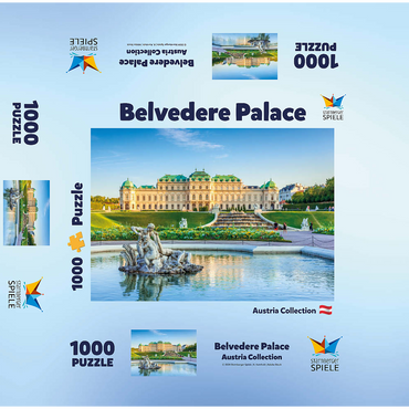 Belvedere Palace in Vienna, Austria 1000 Jigsaw Puzzle box 3D Modell