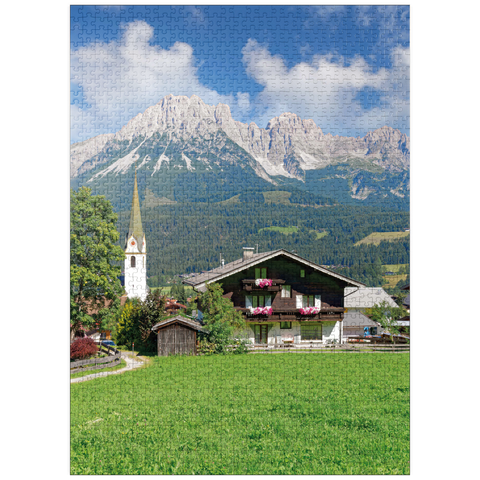 puzzleplate Ellmau am Wilden Kaiser in Tyrol, Austria 1000 Jigsaw Puzzle