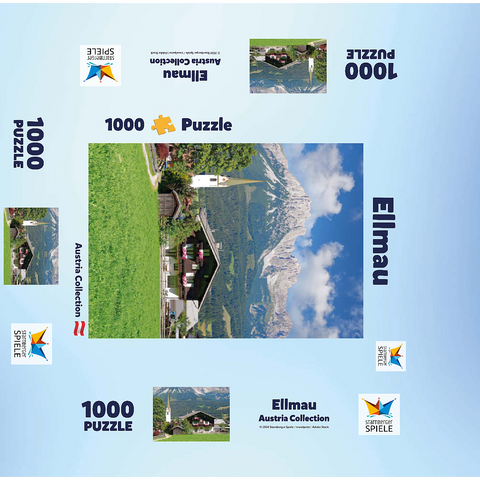 Ellmau am Wilden Kaiser in Tyrol, Austria 1000 Jigsaw Puzzle box 3D Modell