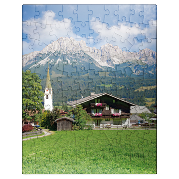 puzzleplate Ellmau am Wilden Kaiser in Tyrol, Austria 100 Jigsaw Puzzle