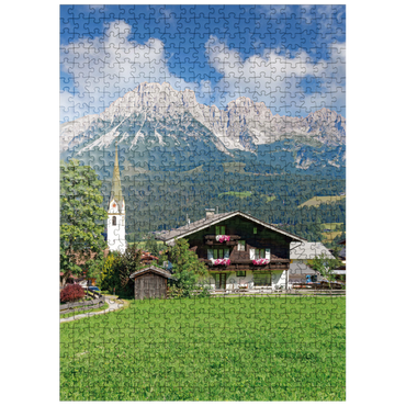 puzzleplate Ellmau am Wilden Kaiser in Tyrol, Austria 500 Jigsaw Puzzle