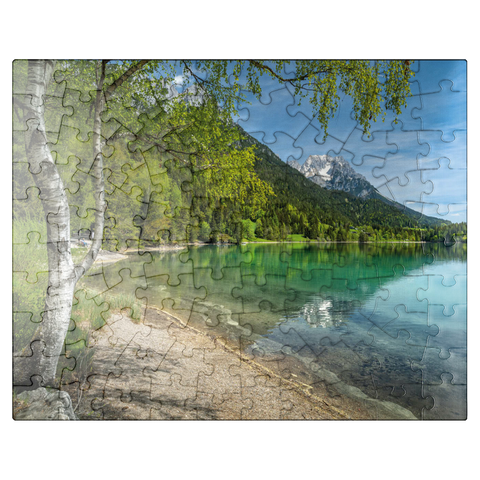 puzzleplate Hintersteiner See near Scheffau in Tyrol 100 Jigsaw Puzzle