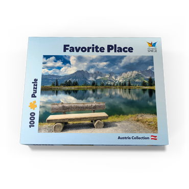 Favorite place at the Wilder Kaiser, Austria, Tyrol - Kaisergebirge, Astbergsee 1000 Jigsaw Puzzle box view3