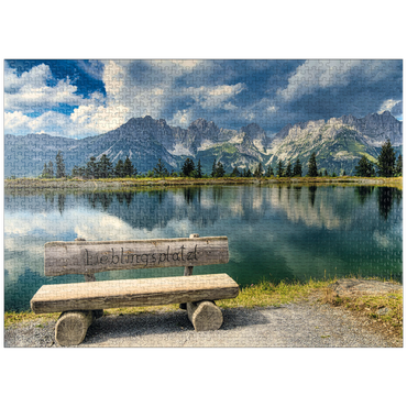 puzzleplate Favorite place at the Wilder Kaiser, Austria, Tyrol - Kaisergebirge, Astbergsee 1000 Jigsaw Puzzle