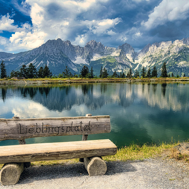 Favorite place at the Wilder Kaiser, Austria, Tyrol - Kaisergebirge, Astbergsee 1000 Jigsaw Puzzle 3D Modell