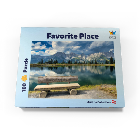 Favorite place at the Wilder Kaiser, Austria, Tyrol - Kaisergebirge, Astbergsee 100 Jigsaw Puzzle box view3