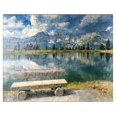 puzzleplate Favorite place at the Wilder Kaiser, Austria, Tyrol - Kaisergebirge, Astbergsee 100 Jigsaw Puzzle