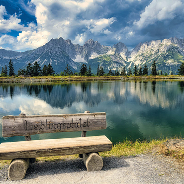 Favorite place at the Wilder Kaiser, Austria, Tyrol - Kaisergebirge, Astbergsee 100 Jigsaw Puzzle 3D Modell