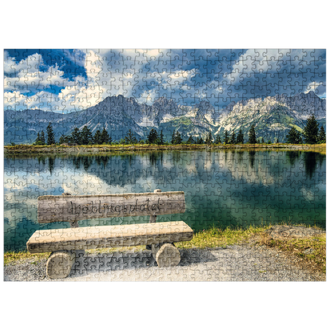 puzzleplate Favorite place at the Wilder Kaiser, Austria, Tyrol - Kaisergebirge, Astbergsee 500 Jigsaw Puzzle