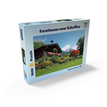 Farmhouse at the Wilder Kaiser near Scheffau, Austria, Tyrol - Kaiser Mountains 1000 Jigsaw Puzzle box view2