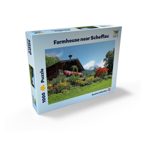 Farmhouse at the Wilder Kaiser near Scheffau, Austria, Tyrol - Kaiser Mountains 1000 Jigsaw Puzzle box view2