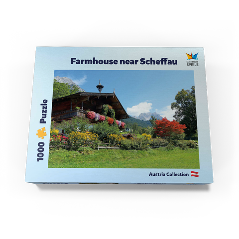 Farmhouse at the Wilder Kaiser near Scheffau, Austria, Tyrol - Kaiser Mountains 1000 Jigsaw Puzzle box view3