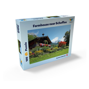 Farmhouse at the Wilder Kaiser near Scheffau, Austria, Tyrol - Kaiser Mountains 100 Jigsaw Puzzle box view2