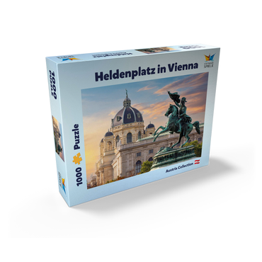 Statue on Heldenplatz in Vienna, Natural History Museum - Austria 1000 Jigsaw Puzzle box view2