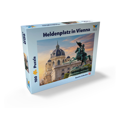 Statue on Heldenplatz in Vienna, Natural History Museum - Austria 100 Jigsaw Puzzle box view2