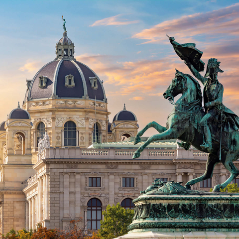 Statue on Heldenplatz in Vienna, Natural History Museum - Austria 500 Jigsaw Puzzle 3D Modell