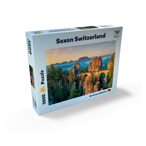 Sunrise at the Bastei in Saxon Switzerland, Saxony, Germany 1000 Jigsaw Puzzle box view2