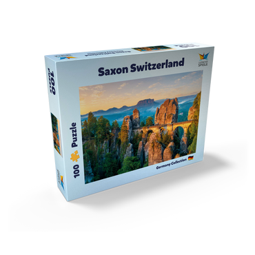 Sunrise at the Bastei in Saxon Switzerland, Saxony, Germany 100 Jigsaw Puzzle box view2