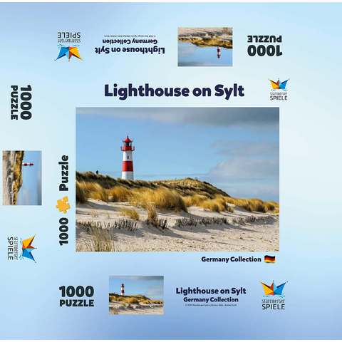 List lighthouse on the island of Sylt, North Sea - Germany 1000 Jigsaw Puzzle box 3D Modell