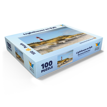 List lighthouse on the island of Sylt, North Sea - Germany 100 Jigsaw Puzzle box view1