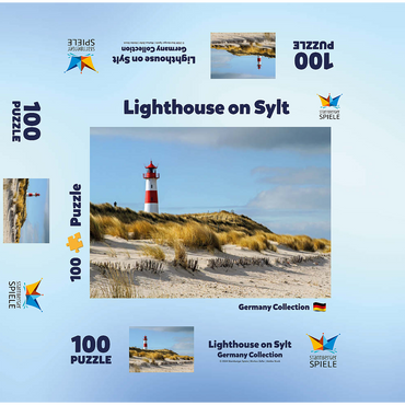 List lighthouse on the island of Sylt, North Sea - Germany 100 Jigsaw Puzzle box 3D Modell