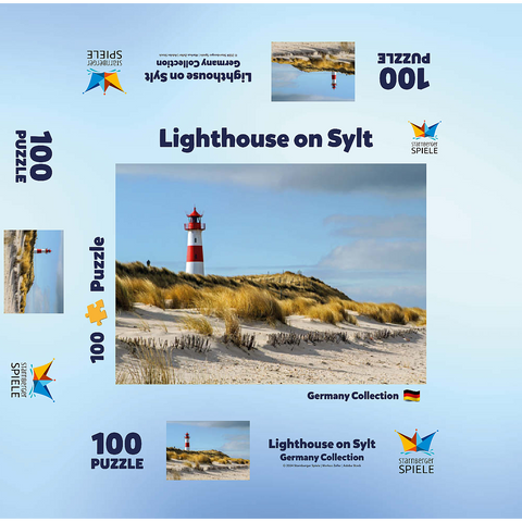 List lighthouse on the island of Sylt, North Sea - Germany 100 Jigsaw Puzzle box 3D Modell