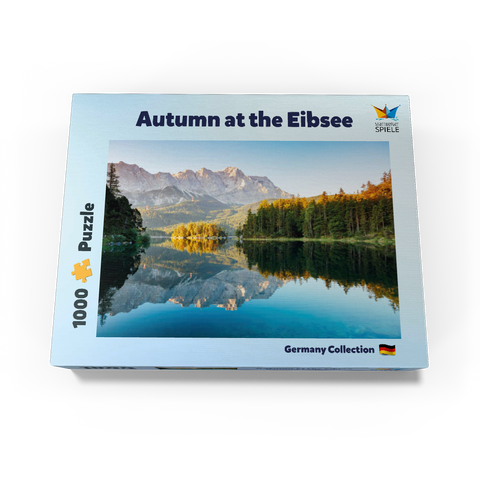 Autumn landscape at the Eibsee with Wetterstein mountains and Zugspitze, Alpine motif - Bavaria 1000 Jigsaw Puzzle box view3