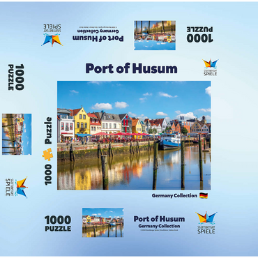 Port of Husum, North Frisia, North Sea, Schleswig-Holstein 1000 Jigsaw Puzzle box 3D Modell