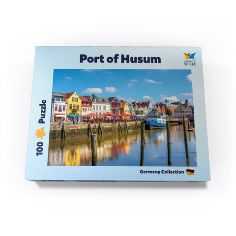 Port of Husum, North Frisia, North Sea, Schleswig-Holstein 100 Jigsaw Puzzle box view3