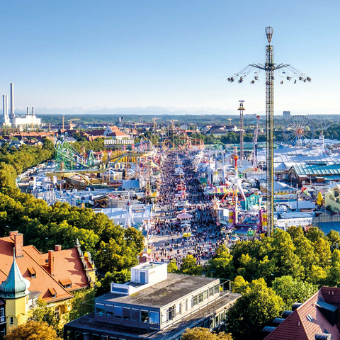 View of the Oktoberfest in Munich, Theresienwiese, Bavaria 1000 Jigsaw Puzzle 3D Modell