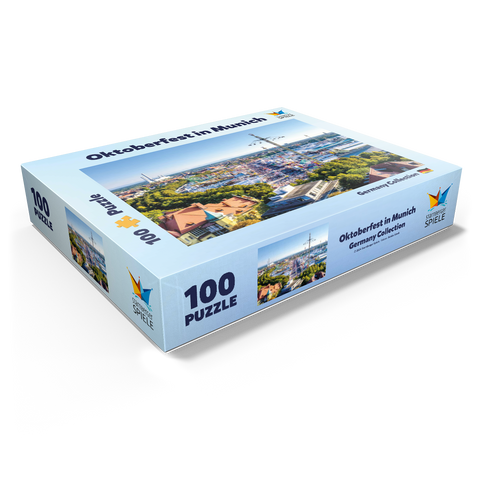 View of the Oktoberfest in Munich, Theresienwiese, Bavaria 100 Jigsaw Puzzle box view1