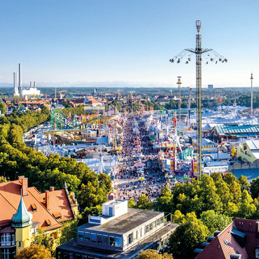 View of the Oktoberfest in Munich, Theresienwiese, Bavaria 100 Jigsaw Puzzle 3D Modell