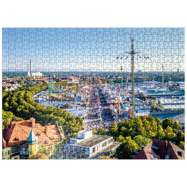 puzzleplate View of the Oktoberfest in Munich, Theresienwiese, Bavaria 500 Jigsaw Puzzle