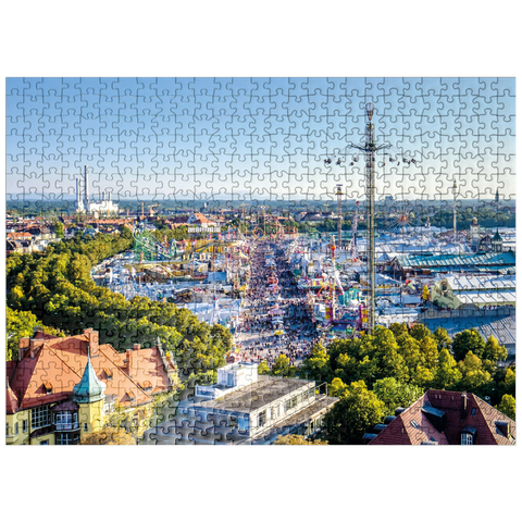 puzzleplate View of the Oktoberfest in Munich, Theresienwiese, Bavaria 500 Jigsaw Puzzle