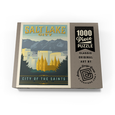 Salt Lake City, Utah, Vintage Poster 1000 Jigsaw Puzzle box view3