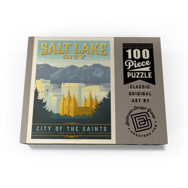 Salt Lake City, Utah, Vintage Poster 100 Jigsaw Puzzle box view3