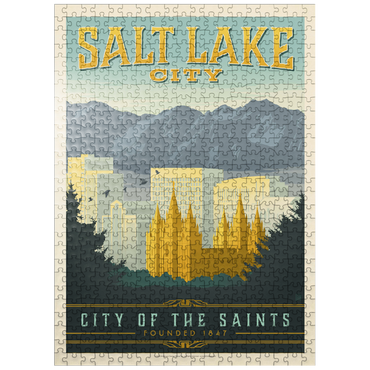 puzzleplate Salt Lake City, Utah, Vintage Poster 500 Jigsaw Puzzle