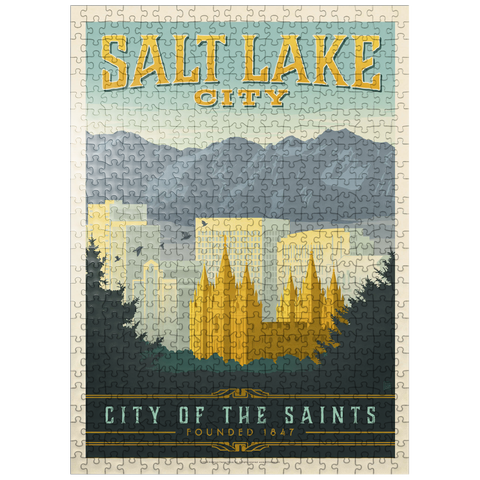 puzzleplate Salt Lake City, Utah, Vintage Poster 500 Jigsaw Puzzle