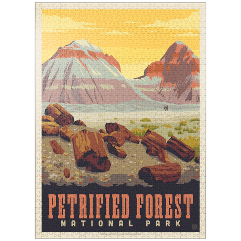 puzzleplate Petrified Forest National Park: Painted Hills, Vintage Poster 1000 Jigsaw Puzzle