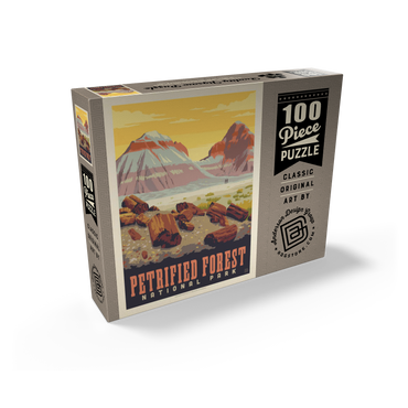 Petrified Forest National Park: Painted Hills, Vintage Poster 100 Jigsaw Puzzle box view2