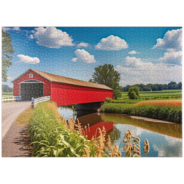 puzzleplate Covered Bridge Memories 1000 Jigsaw Puzzle