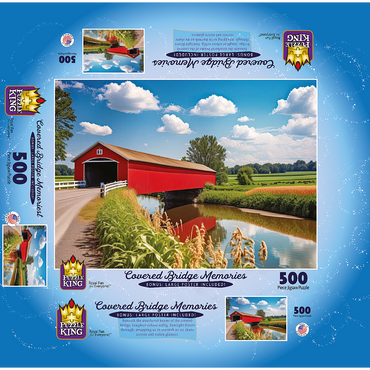 Covered Bridge Memories 500 Jigsaw Puzzle box 3D Modell