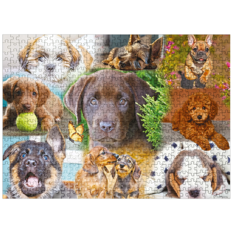 puzzleplate Cuddle Puppies 500 Jigsaw Puzzle