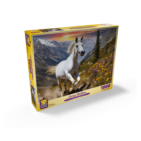 Ivory Stallion 1000 Jigsaw Puzzle box view2