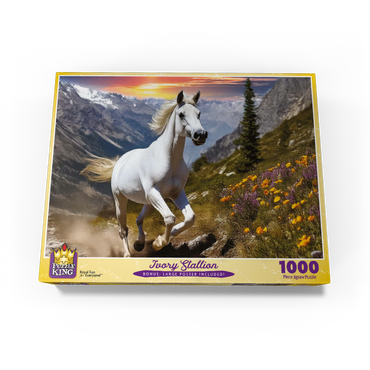 Ivory Stallion 1000 Jigsaw Puzzle box view3