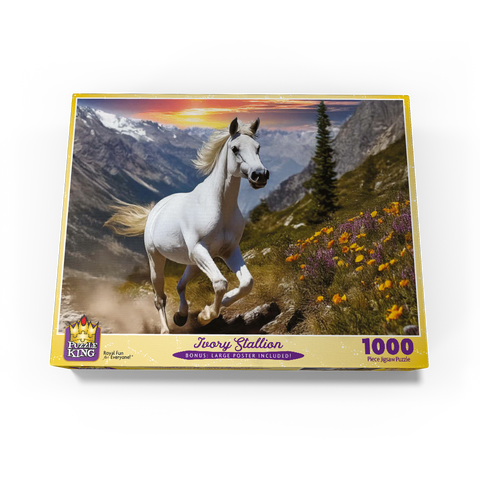 Ivory Stallion 1000 Jigsaw Puzzle box view3