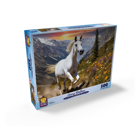 Ivory Stallion 500 Jigsaw Puzzle box view2