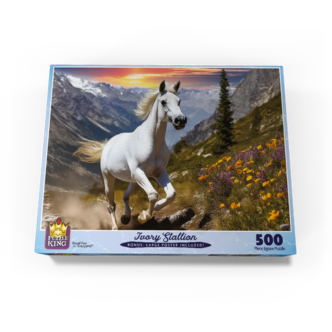 Ivory Stallion 500 Jigsaw Puzzle box view3